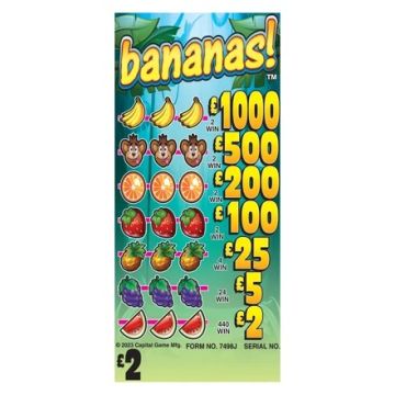 Bananas £2 Pull Tab Lottery Ticket