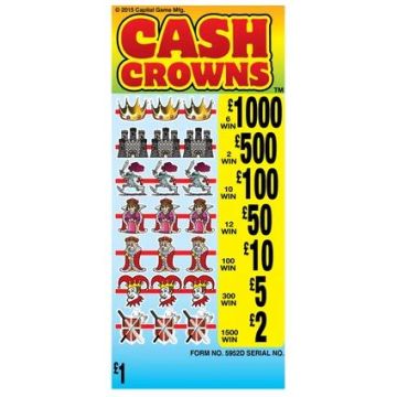 Cash Crowns £1 Pull Tab Lottery Ticket